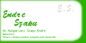 endre szapu business card